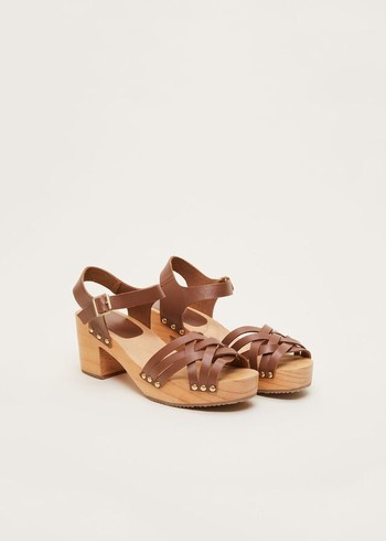 Phase Eight Woven Clog Heels Brown Canada | PZCUYI-532